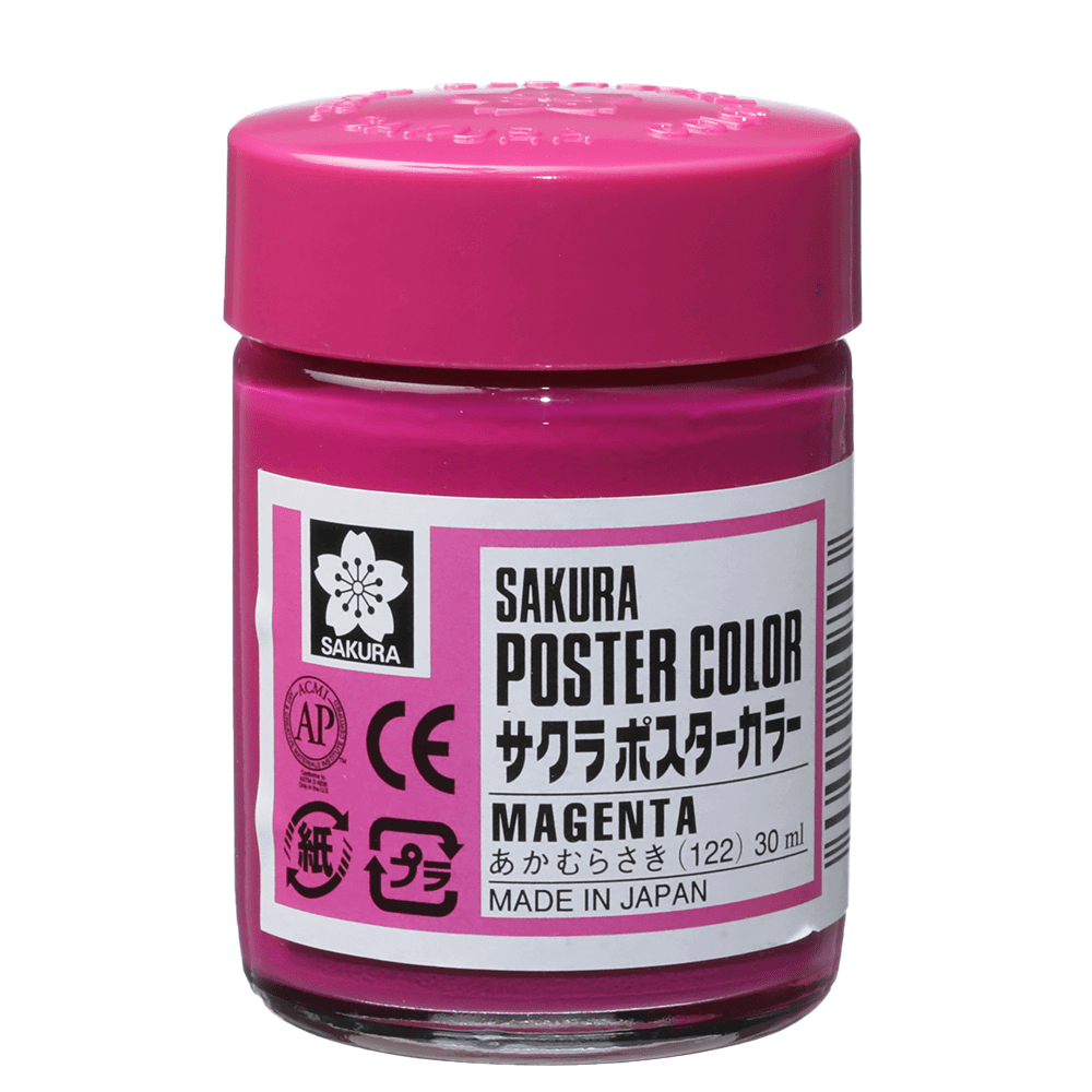 Tinta Guache Sakura Poster Color 30ml 122 Magenta